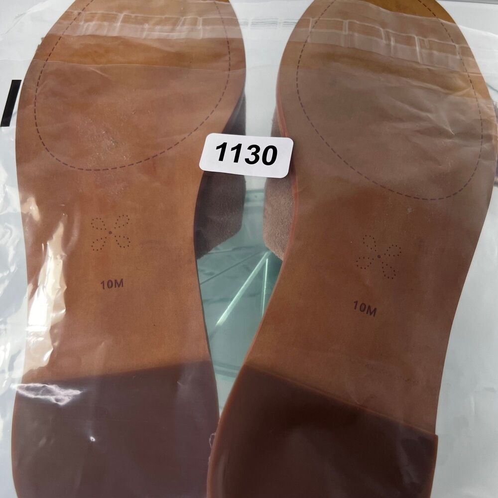 Caslon Darcie Slide Sandals Beige Suede Leather Knotted Bow - Picture 6 of 7